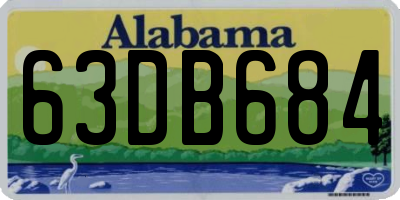 AL license plate 63DB684