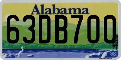AL license plate 63DB700
