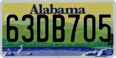 AL license plate 63DB705