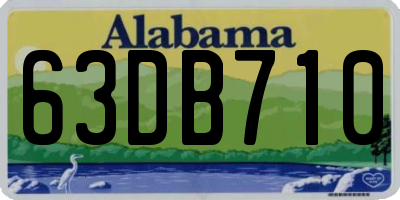 AL license plate 63DB710