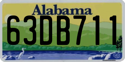 AL license plate 63DB711