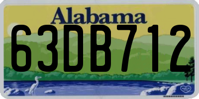 AL license plate 63DB712