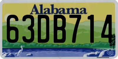 AL license plate 63DB714