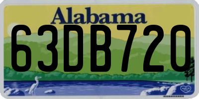 AL license plate 63DB720