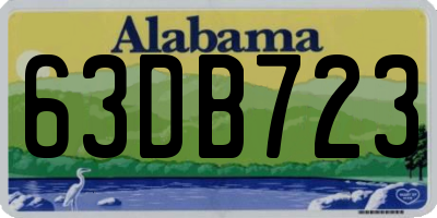 AL license plate 63DB723