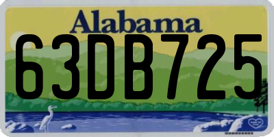 AL license plate 63DB725
