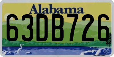 AL license plate 63DB726