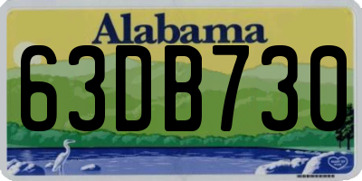 AL license plate 63DB730