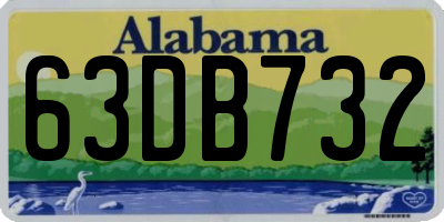 AL license plate 63DB732