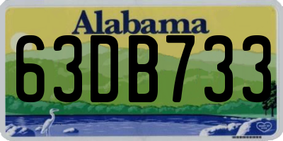 AL license plate 63DB733