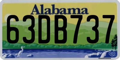 AL license plate 63DB737