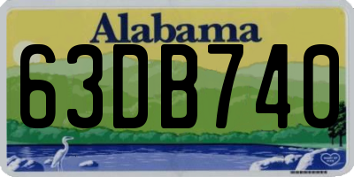 AL license plate 63DB740
