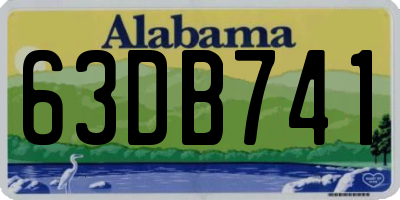 AL license plate 63DB741