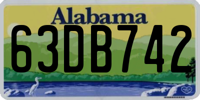 AL license plate 63DB742