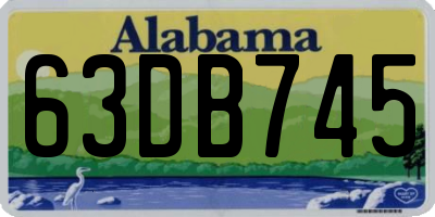 AL license plate 63DB745