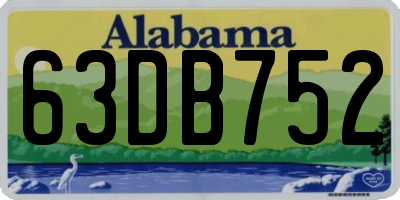 AL license plate 63DB752