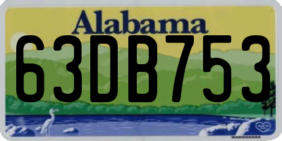 AL license plate 63DB753