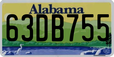 AL license plate 63DB755