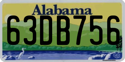 AL license plate 63DB756