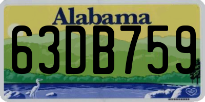 AL license plate 63DB759
