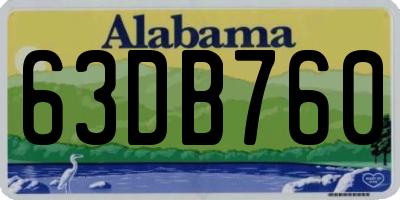 AL license plate 63DB760