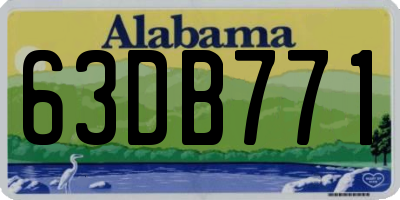 AL license plate 63DB771