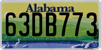 AL license plate 63DB773