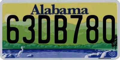 AL license plate 63DB780