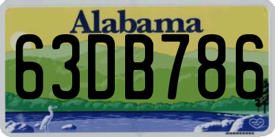 AL license plate 63DB786