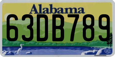AL license plate 63DB789