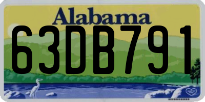 AL license plate 63DB791