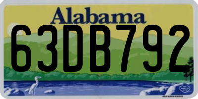 AL license plate 63DB792