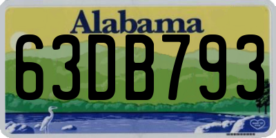 AL license plate 63DB793