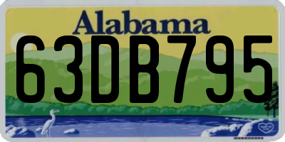 AL license plate 63DB795
