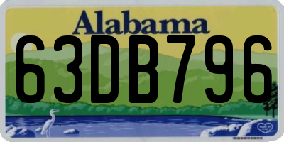 AL license plate 63DB796