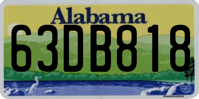 AL license plate 63DB818