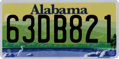 AL license plate 63DB821