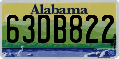 AL license plate 63DB822