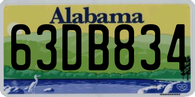 AL license plate 63DB834