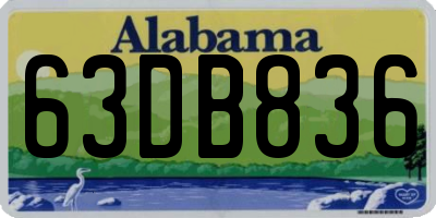 AL license plate 63DB836