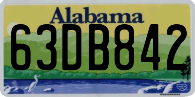 AL license plate 63DB842
