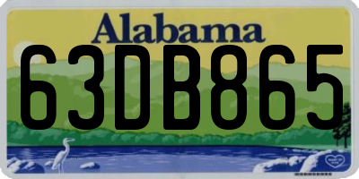AL license plate 63DB865