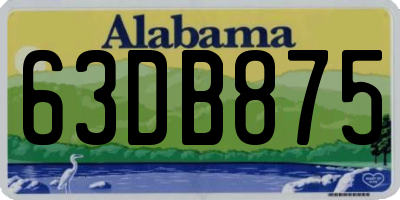 AL license plate 63DB875