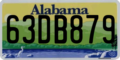 AL license plate 63DB879