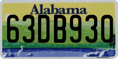 AL license plate 63DB930
