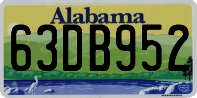 AL license plate 63DB952