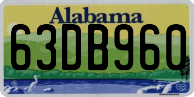 AL license plate 63DB960