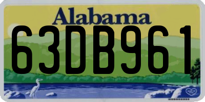 AL license plate 63DB961