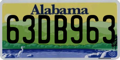 AL license plate 63DB963