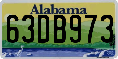 AL license plate 63DB973